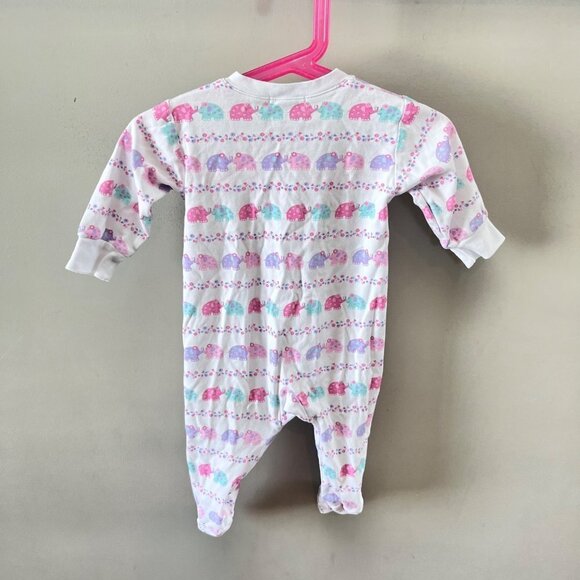 Kissy Kissy Baby Girl One Piece Elephant Escapades Footies- Size‎ 6-9m - Picture 3 of 3
